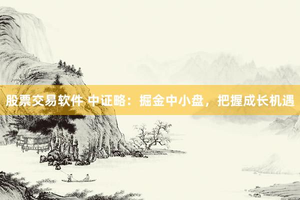 股票交易软件 中证略：掘金中小盘，把握成长机遇