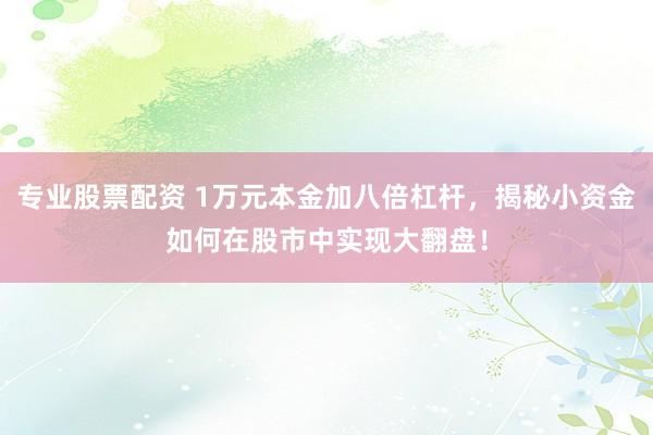 专业股票配资 1万元本金加八倍杠杆，揭秘小资金如何在股市中实现大翻盘！