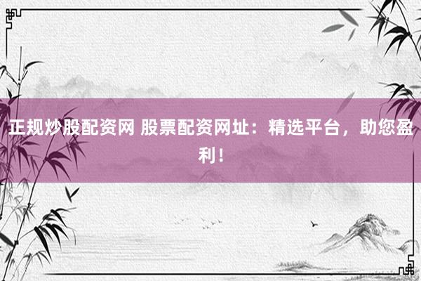 正规炒股配资网 股票配资网址:精选平台,助您盈利!