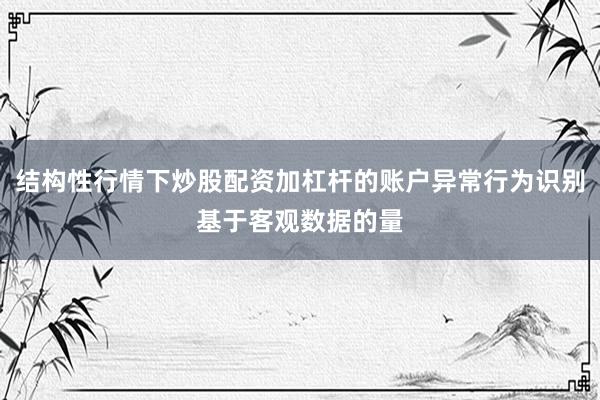 结构性行情下炒股配资加杠杆的账户异常行为识别基于客观数据的量