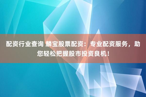 配资行业查询 麟宝股票配资：专业配资服务，助您轻松把握股市投资良机！